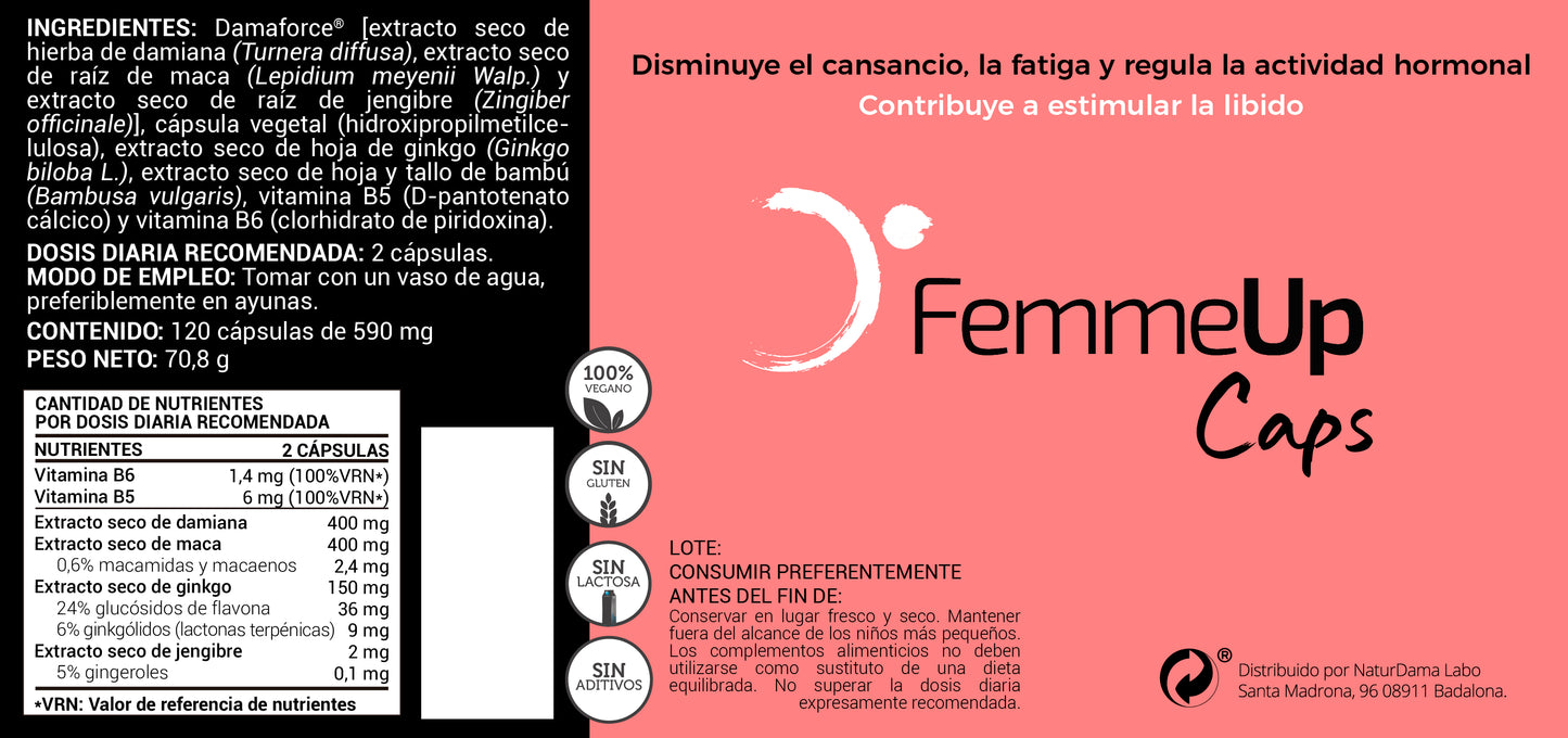 FemmeUp 120 Caps, para la mejora de la libido