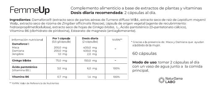 FemmeUp 120 Caps, para la mejora de la libido