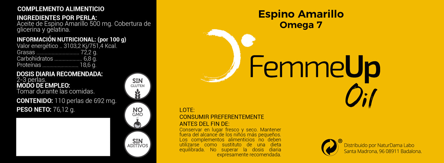 FemmeUp Oil para la mejora de la piel y las mucosas, antisequedad